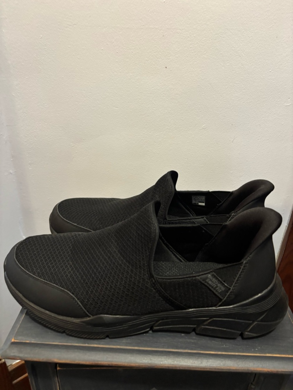 Skechers Men's All-Black Slip-On Athletic Sneakers